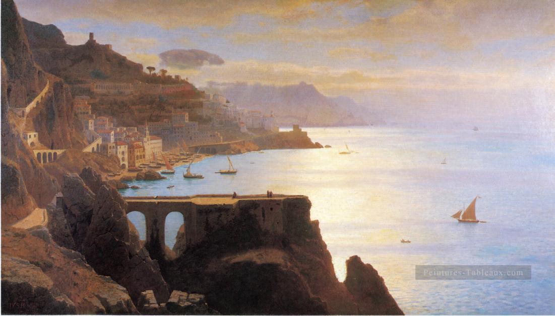 Côte amalfitaine paysage luminisme William Stanley Haseltine Peintures à l'huile